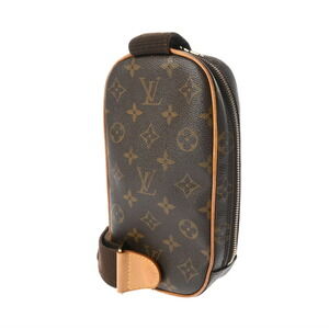 Louis Vuitton Bag Ganju Canvas Brown Pochette Body Monogram